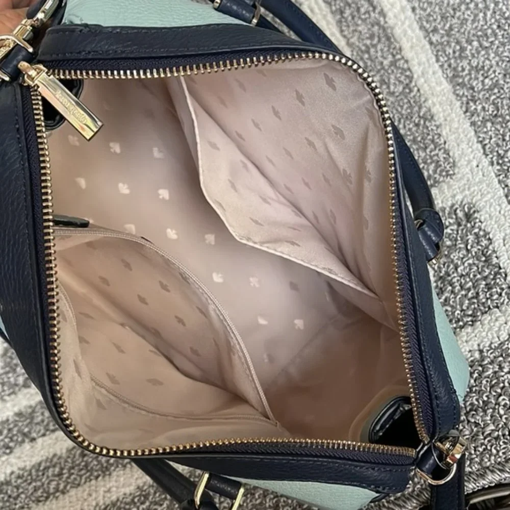 Kate Spade Colorblock Pebbled Leather Mimi Satchel Aphrodite - Picture 9 of 16